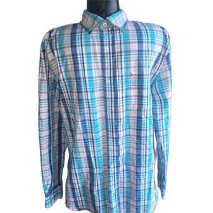 Tommy Hilfiger Men's Blue Plaid Shirt L